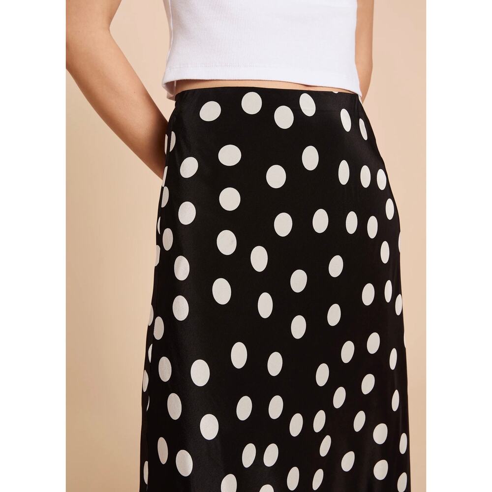 $172 New Kourt black white polka dot Astoria skirt sz M - Picture 5 of 10